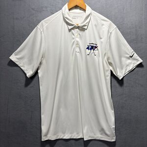 Nike Carolina North South Cup Golf Polo Shirt Men's Size L Dri Fit Palmetto Flag